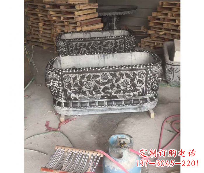 张家口仿古石水缸雕塑