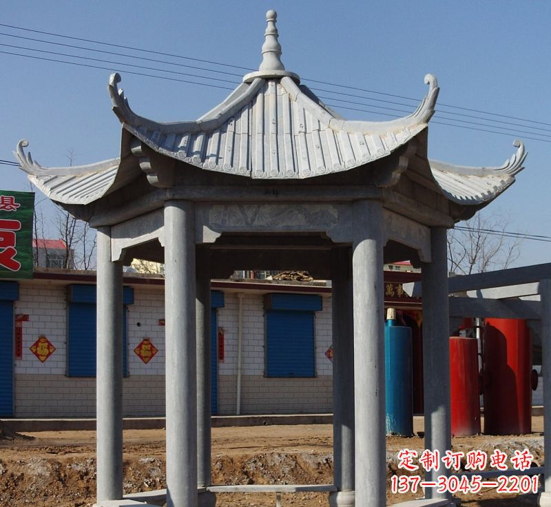 张家口精美仿古石雕凉亭