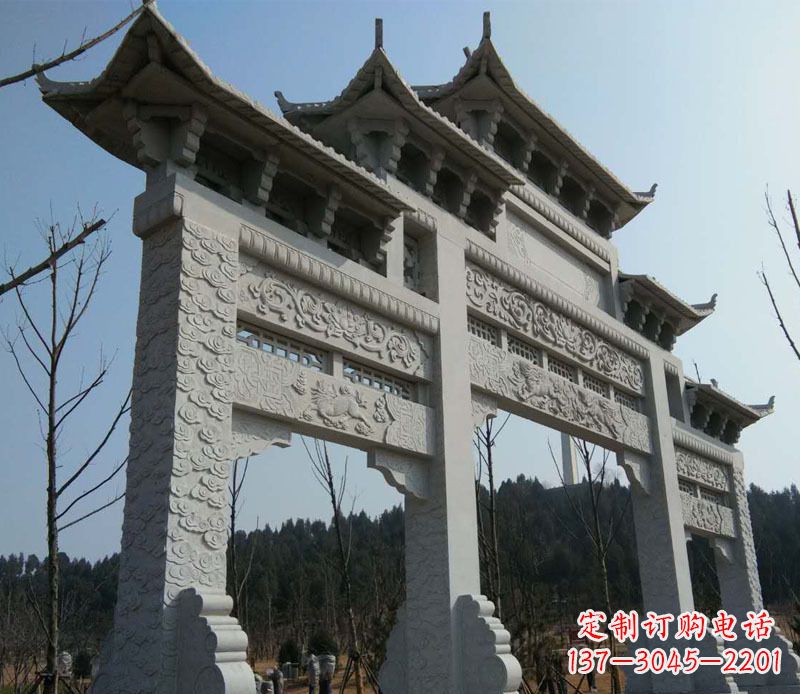 张家口仿古牌坊石雕定制