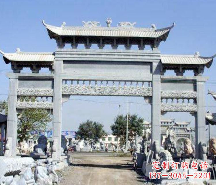 张家口仿古牌坊石雕精美定制