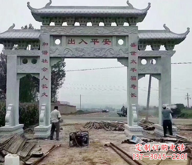 张家口仿古石牌坊石雕