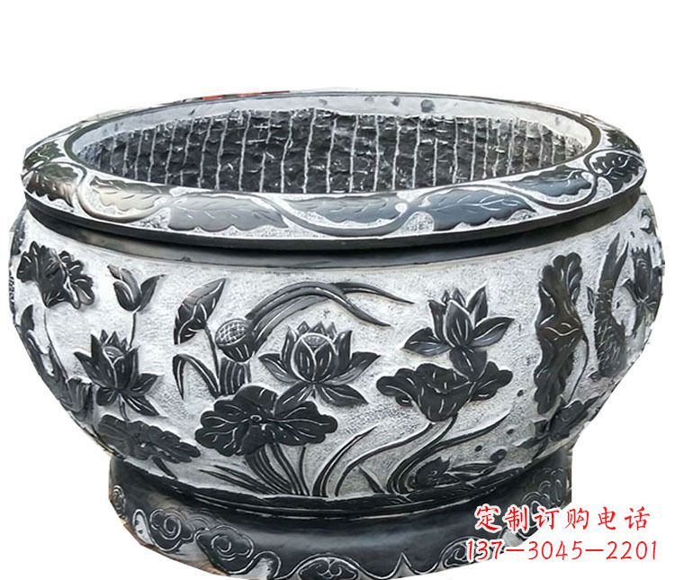 张家口传承古典,精致仿古庭院花盆雕塑