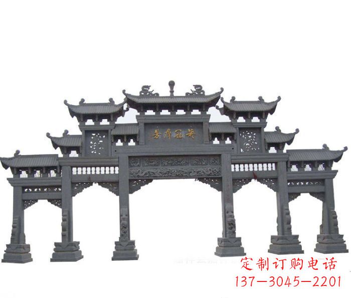 张家口产品名称仿古牌坊石雕