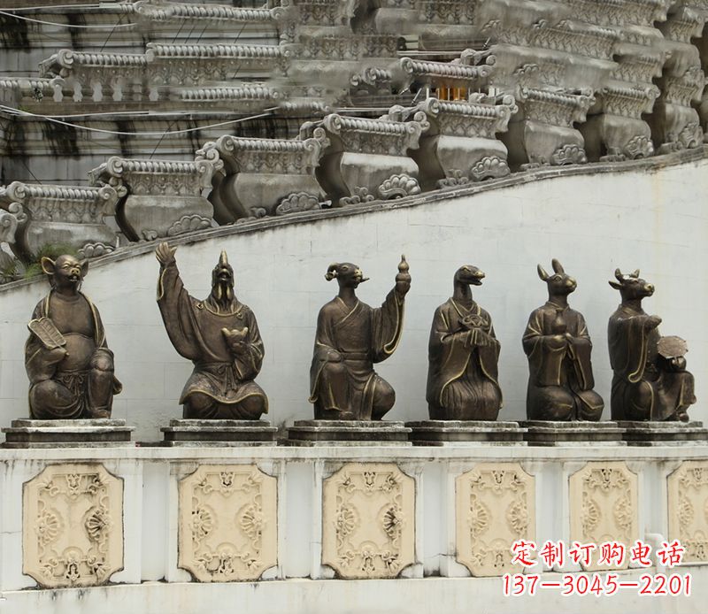 张家口十二生肖铜雕塑定制
