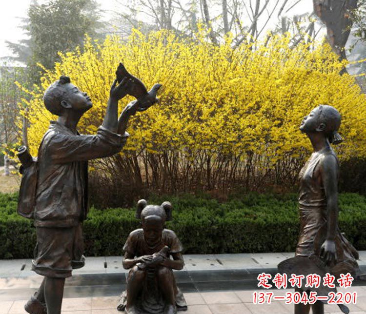 张家口精致可爱的儿童铜雕