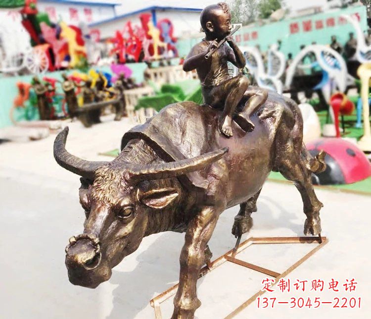 张家口牛郎雕塑精美绝伦的铜雕艺术