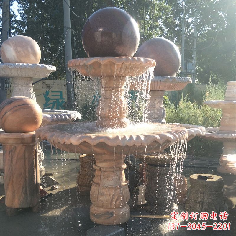 张家口福气无限,风水球石雕塑