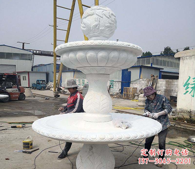 张家口风水球喷泉石雕塑