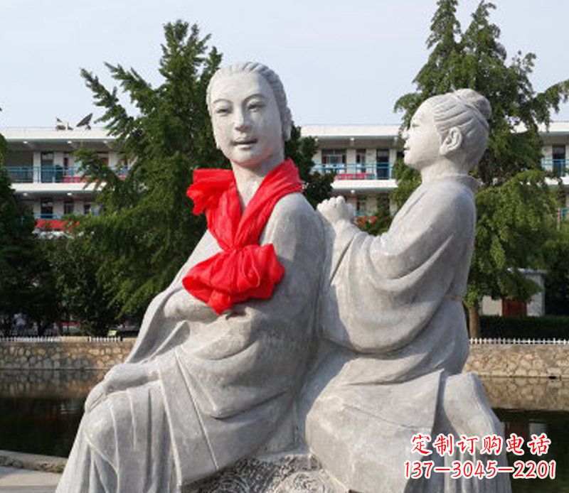 张家口爱与温柔——领雕”母亲”石雕景观装饰