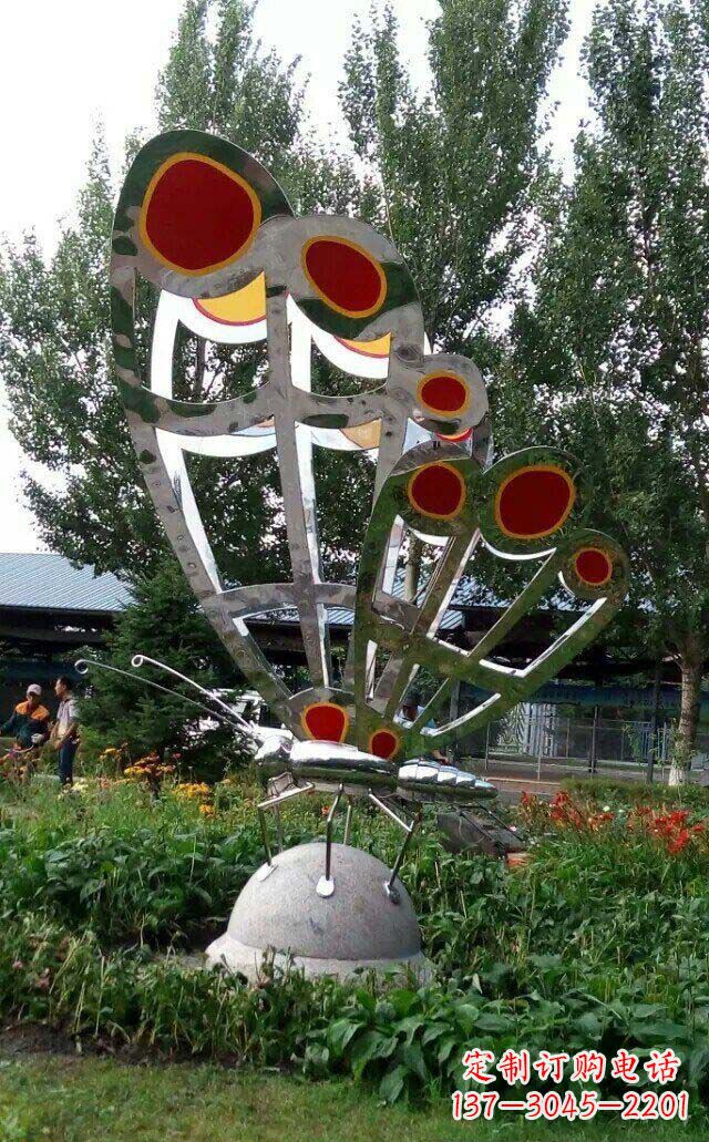 张家口现代艺术不锈钢蝴蝶雕塑