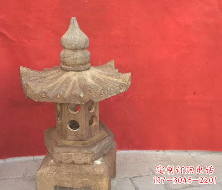 张家口公园仿古石灯石雕