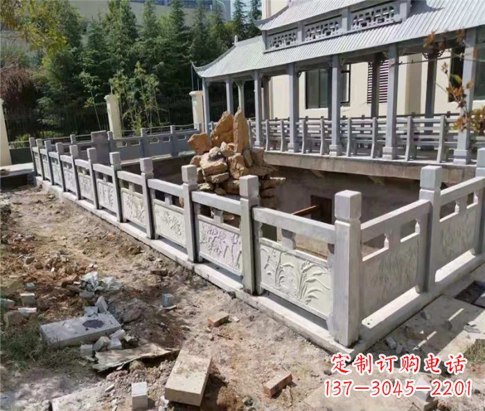 张家口公园景观大理石浮雕栏板_2