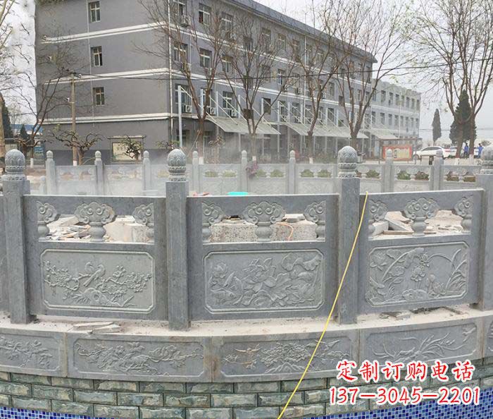 张家口公园景观大理石栏板雕塑