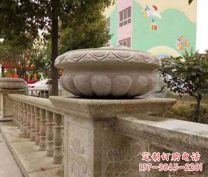 张家口砂岩花盆雕塑