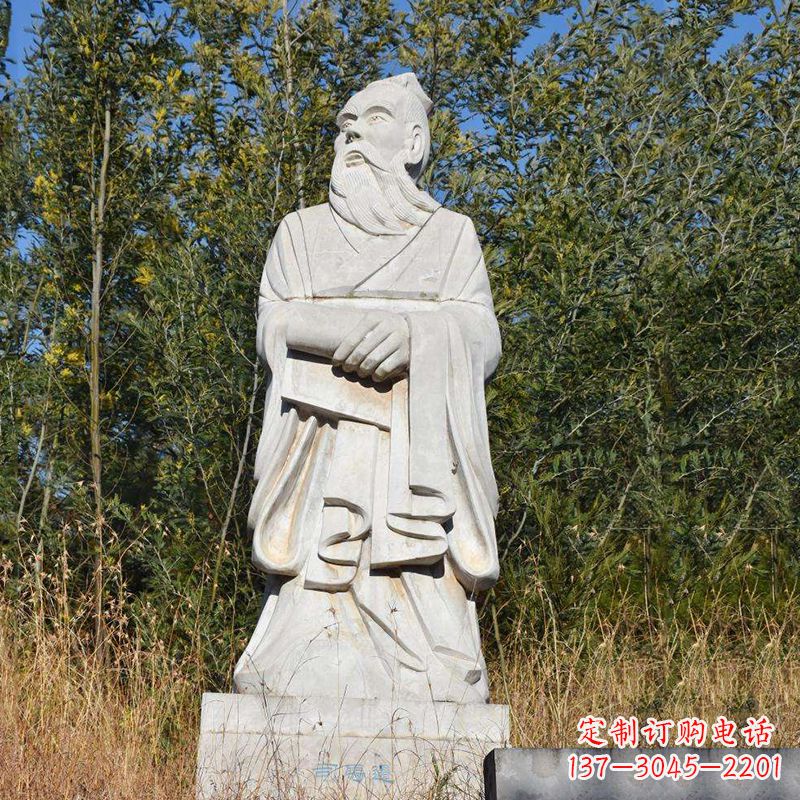 张家口以司马迁石雕塑展现古代名人