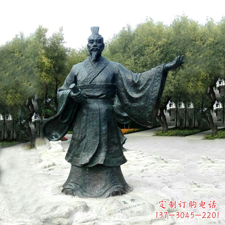 张家口孟子铜雕塑,荟萃战国时期智慧精华