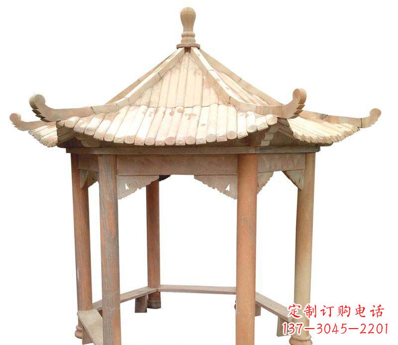 张家口精美六角凉亭雕塑