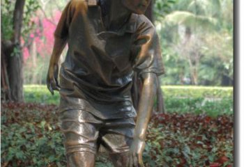 张家口产品名称青春活力的男孩铜雕