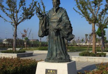 张家口精美大师级铜雕——王羲之雕像