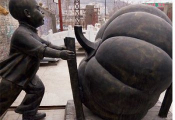 张家口精致男孩铜雕