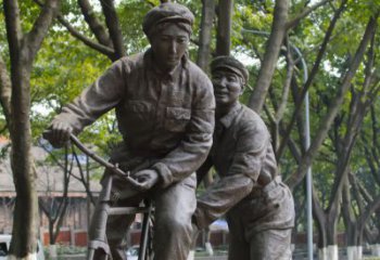 张家口装饰你家园的自行车雕塑