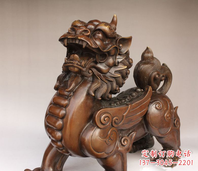 张家口古代神兽貔貅铜雕