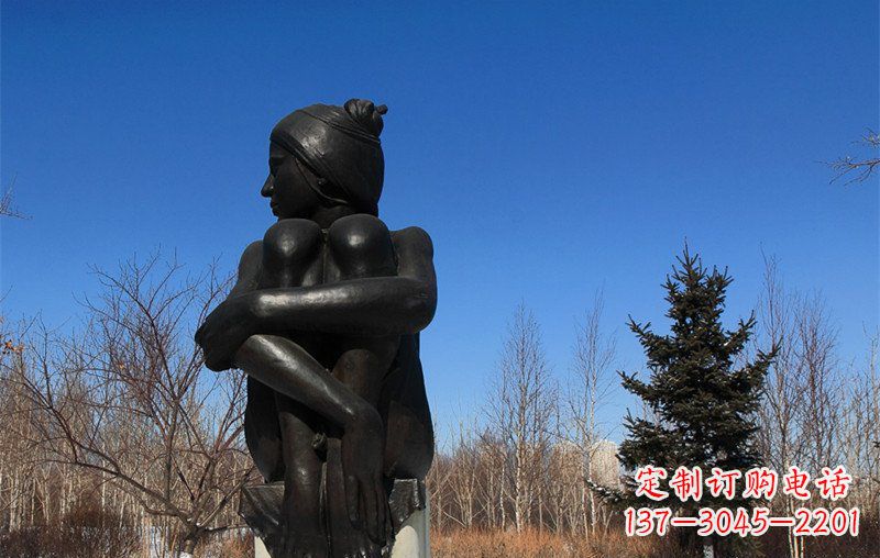张家口浪漫优雅的女孩铜雕