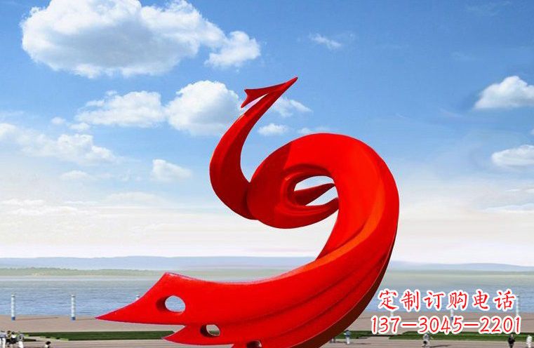 张家口广场不锈钢抽象凤凰222