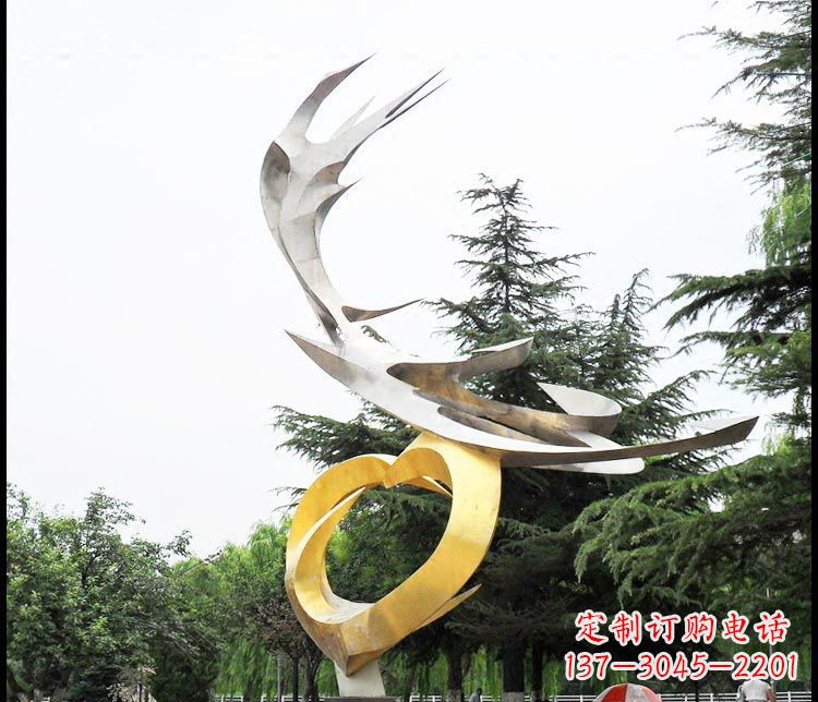 张家口典雅凤凰抽象雕塑