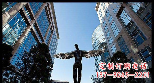 张家口广场不锈钢抽象天使雕塑