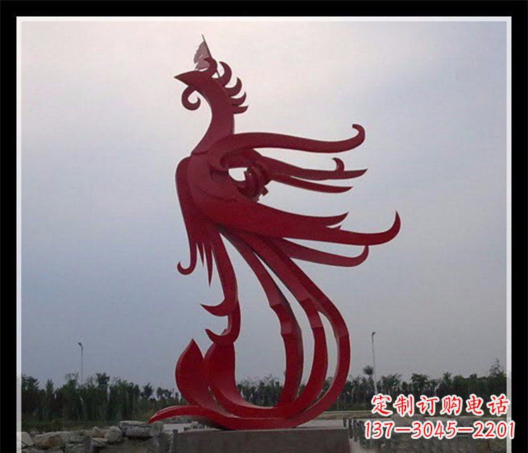 张家口精美不锈钢凤凰雕塑