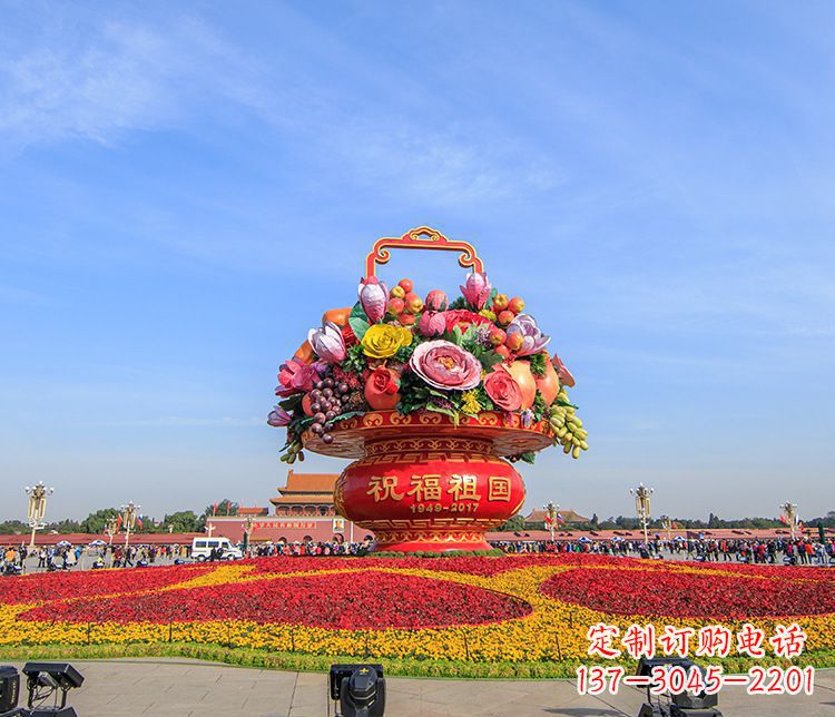 张家口大型不锈钢花篮雕塑，艺术缔造美好景观