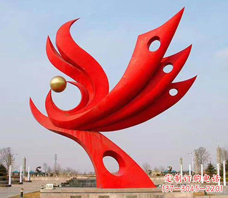 张家口中领雕塑——高质量的凤凰不锈钢雕塑
