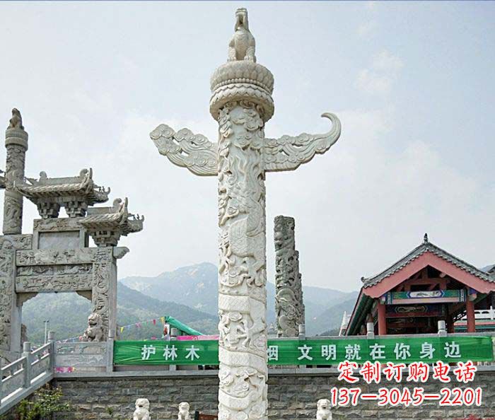 张家口广场景观大理石华表石雕