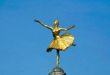 张家口精美手工跳芭蕾舞的西方女人铜雕