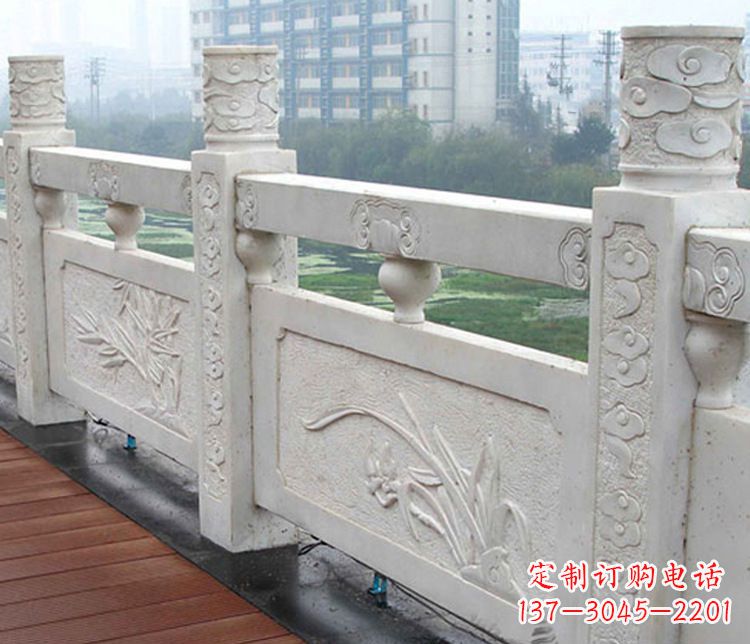 张家口精巧雕刻,优质大理石栏板石雕