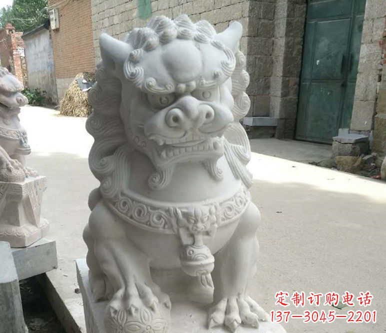 张家口南方石雕龙狮子——浓烈的中国风雕塑