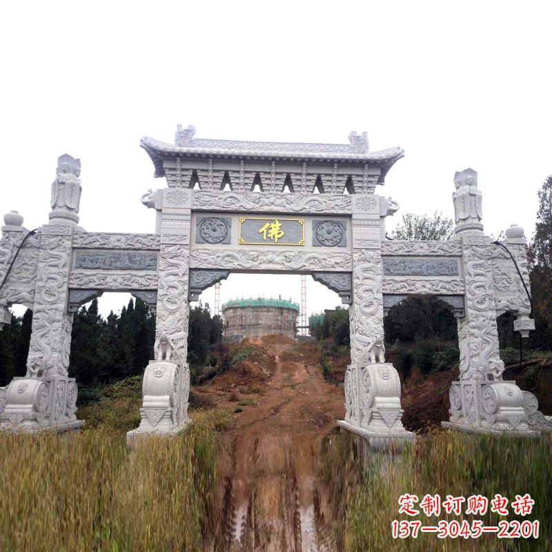 张家口景区入口石牌坊雕塑,为您塑造独一无二的精美雕塑