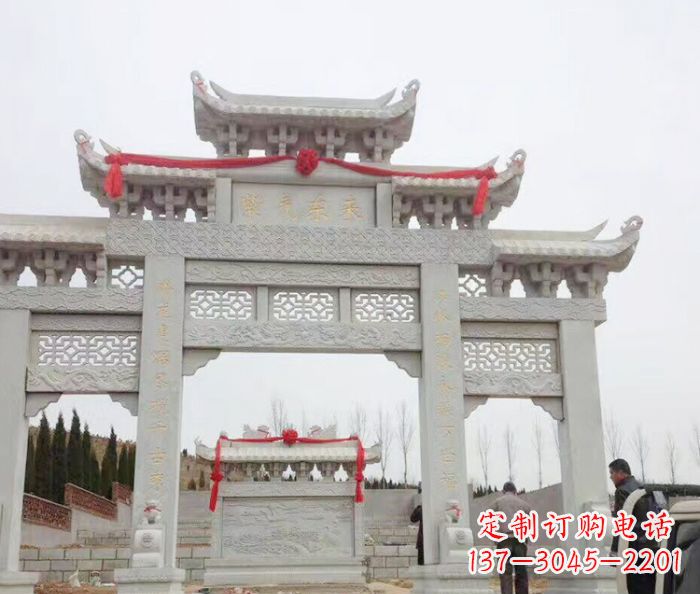 张家口中领雕塑专业定制牌坊石雕