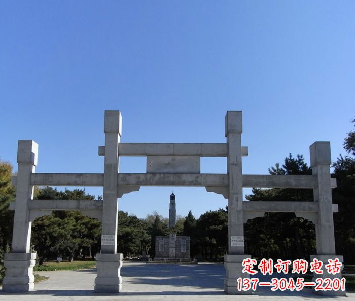 张家口中领雕塑石雕牌坊定制