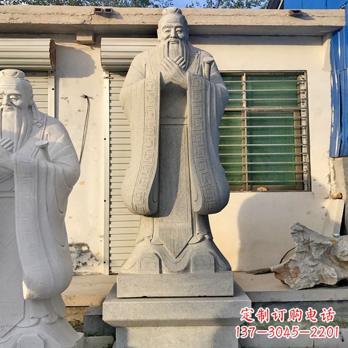 张家口用砂岩浮雕铸造大师级精美孔子雕塑