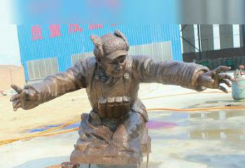 张家口黄继光校园英雄铜雕：传承伟大精神