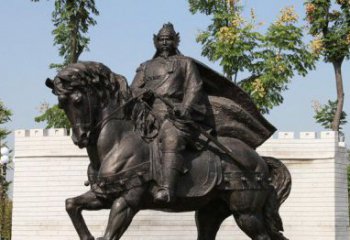 张家口将军骑马古代人物铜雕