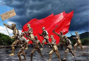张家口纪念伟大革命先烈的红军雕塑