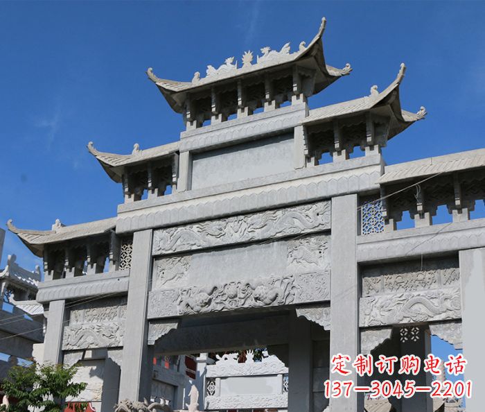 张家口定制牌坊石雕,纪念无价的美好记忆