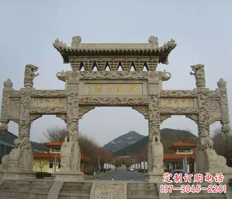 张家口铭刻美好时光,中领雕塑牌坊石雕