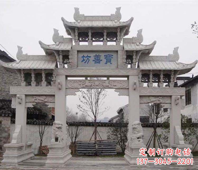 张家口领雕塑:精美石牌坊石雕艺术品