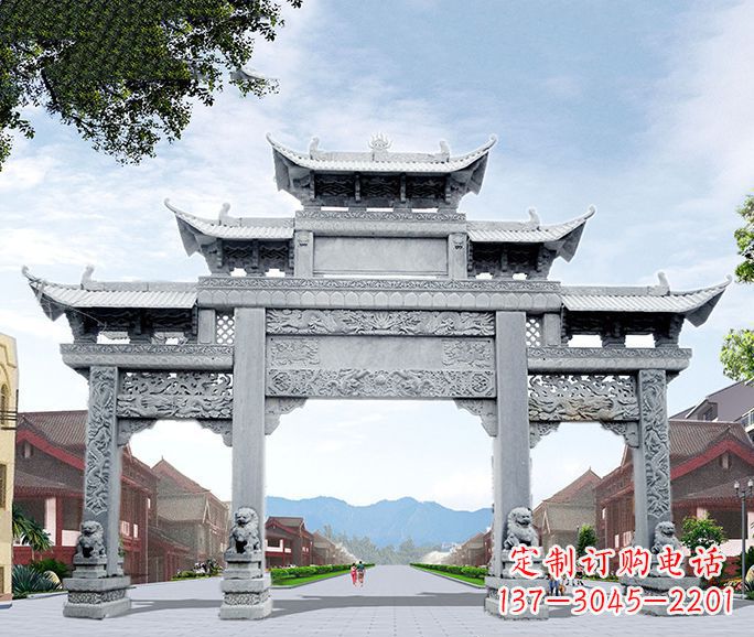 张家口高品质牌坊石雕,为您量身定制