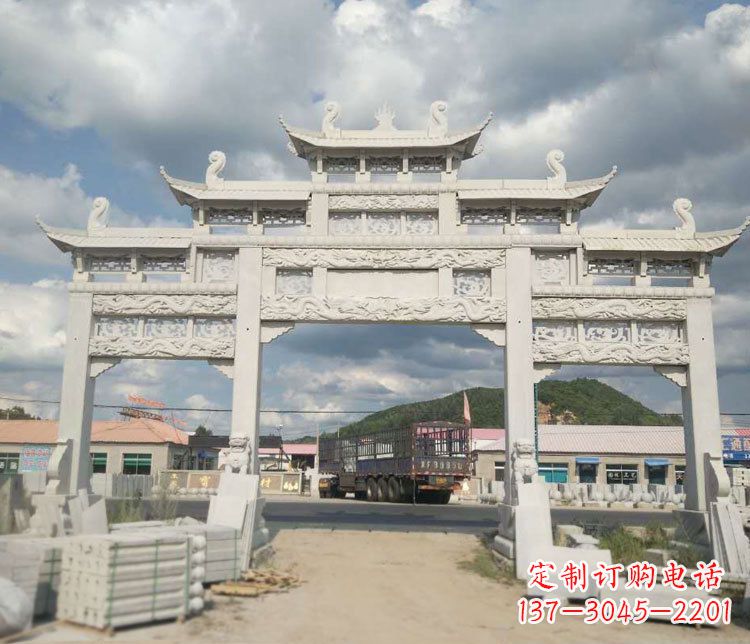 张家口精美大理石牌坊石雕——给您的家园增添优雅气质