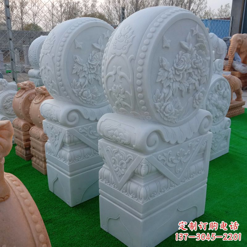 张家口石雕方柱门墩